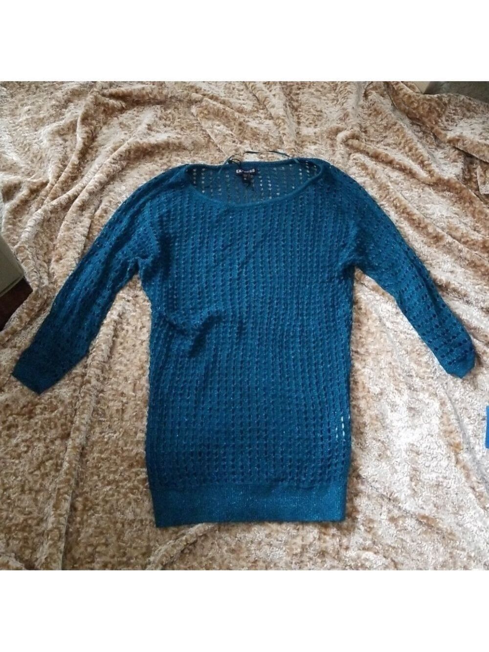 Express Blue Sparkle Knit Sweater